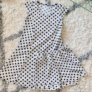Small black and white polka dot dress